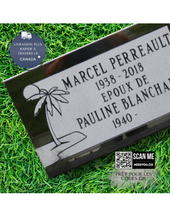 Plaque Funéraire en Granit #043